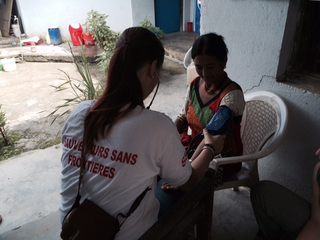 Health Camp à Kirtipur, Népal, août 2015