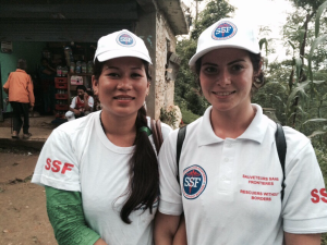 Lalita, Responsable Antenne SSF région de Tanchitar et Kylie, organisatrice du stage, Népal, Août 2015