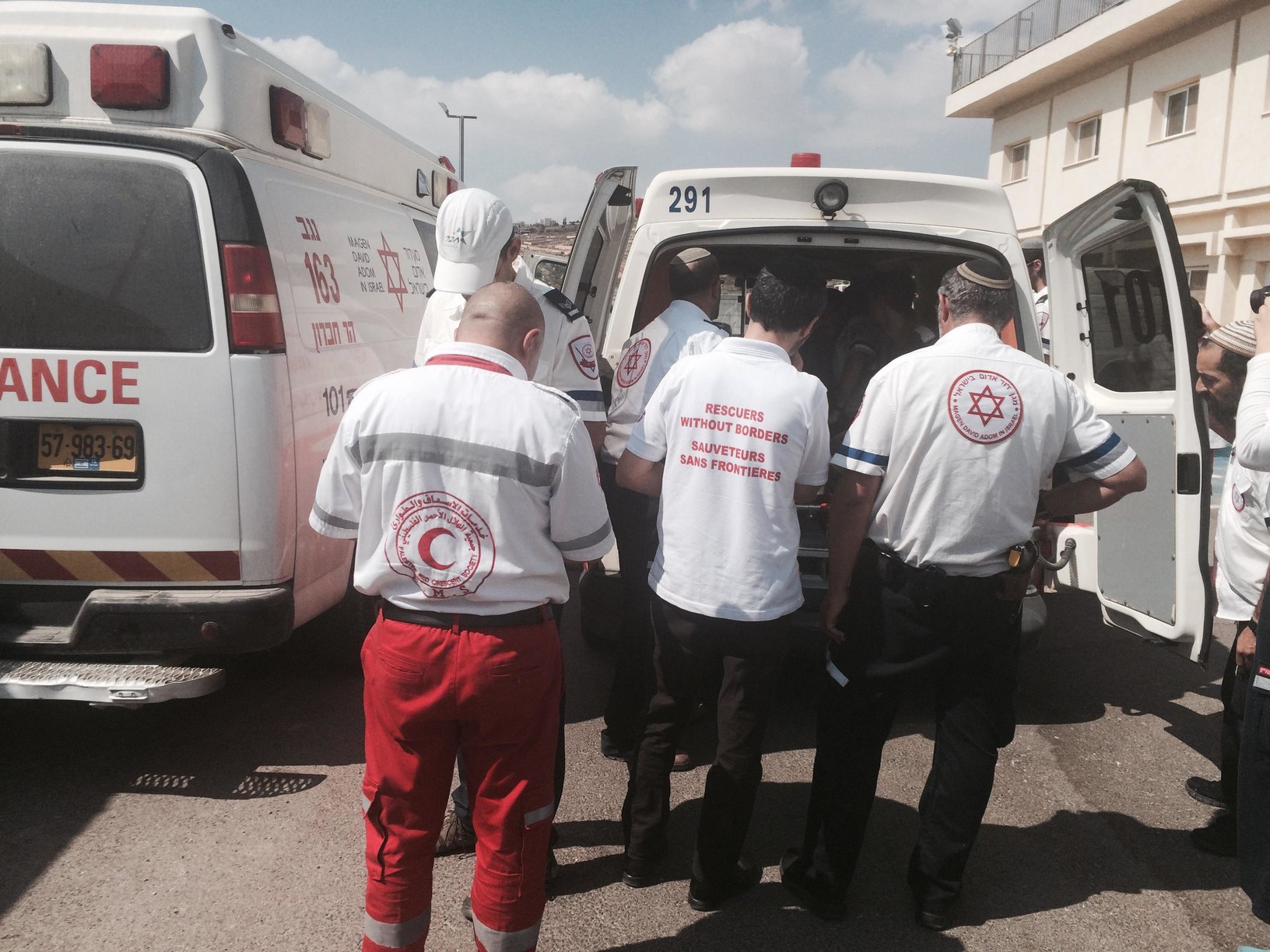 Exercice de secours à Hébron, Août 2015