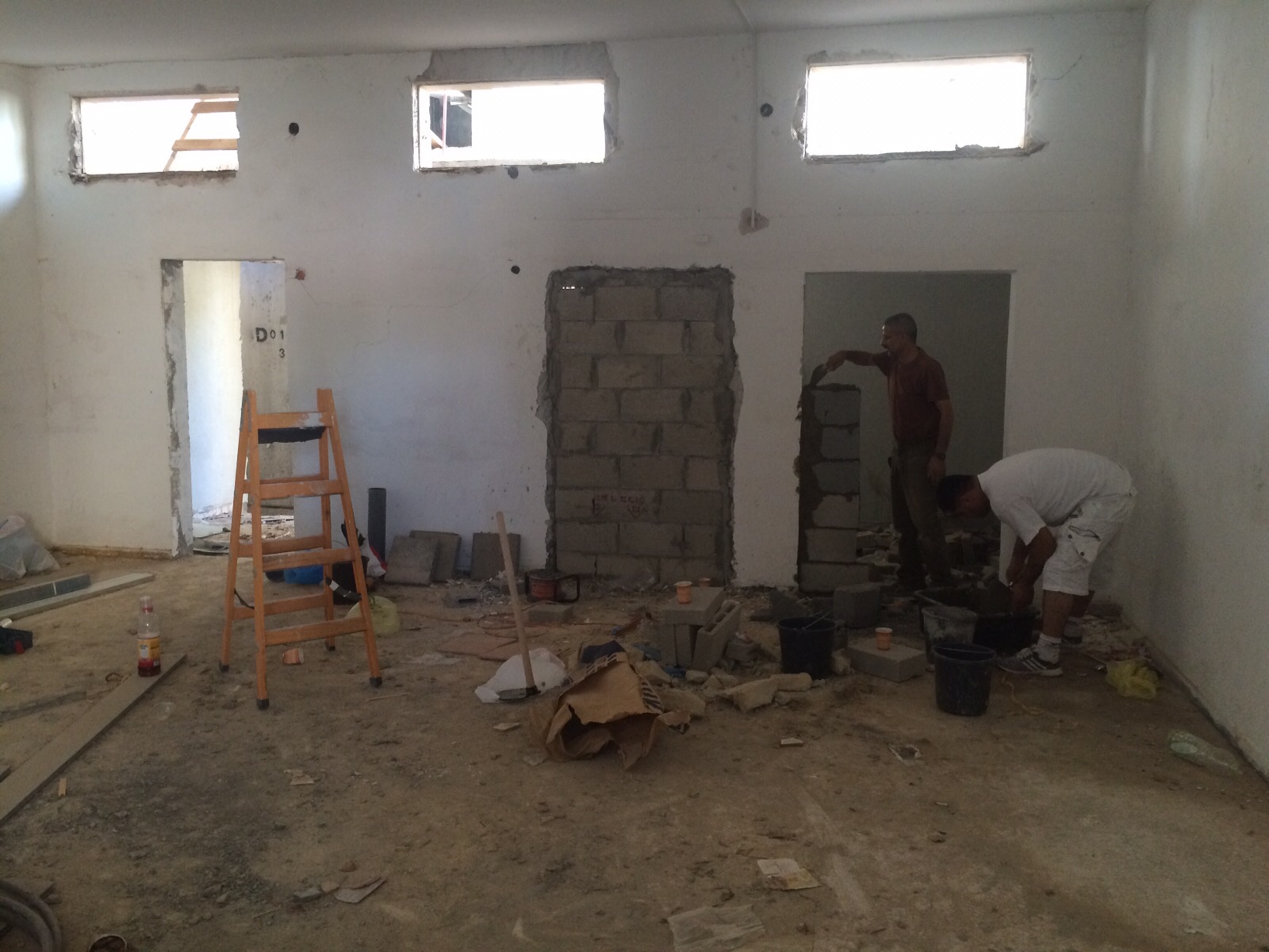1ère phase des travaux, Sderot, Israël, octobre 2015