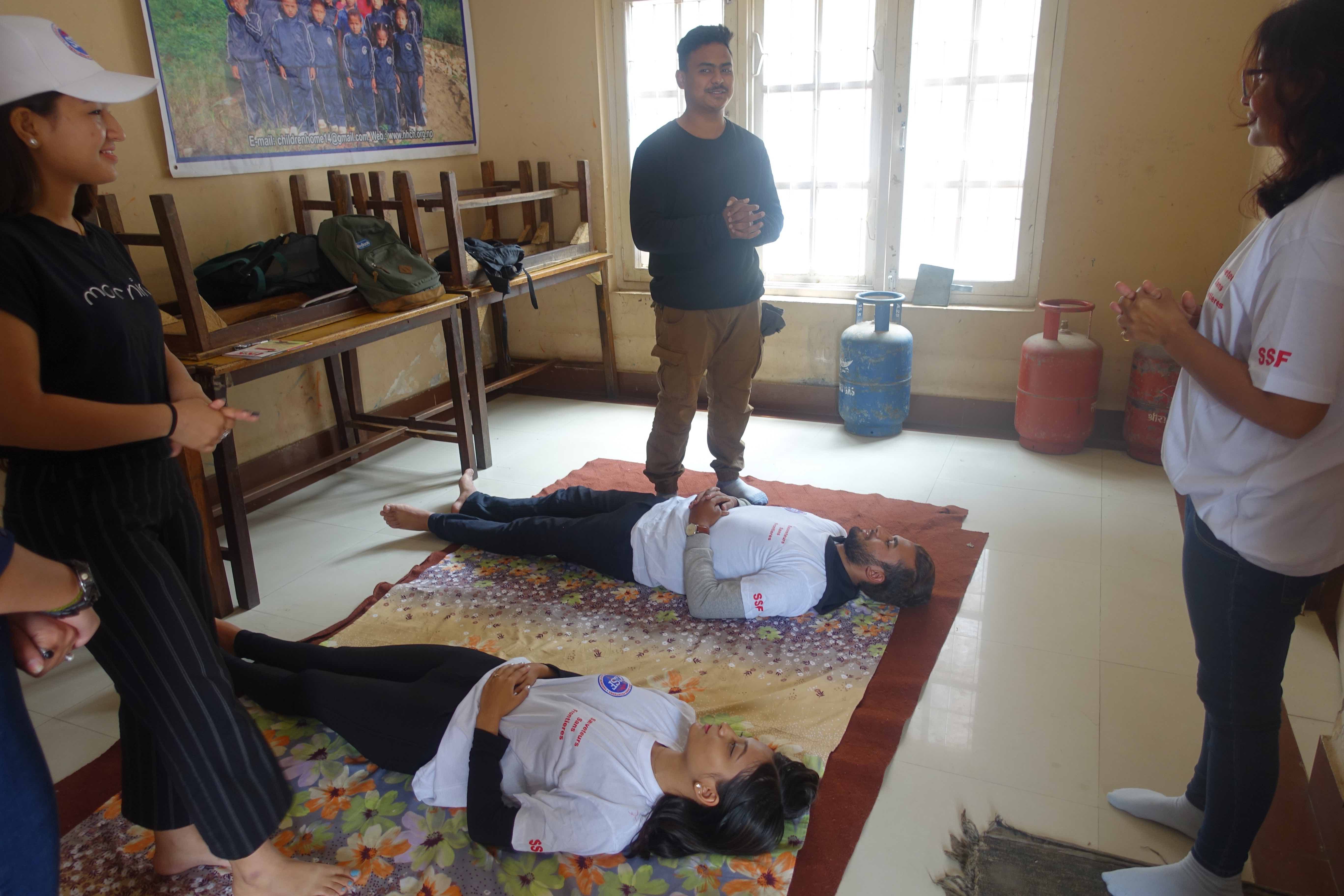 First aid training course, Népal, May 2018