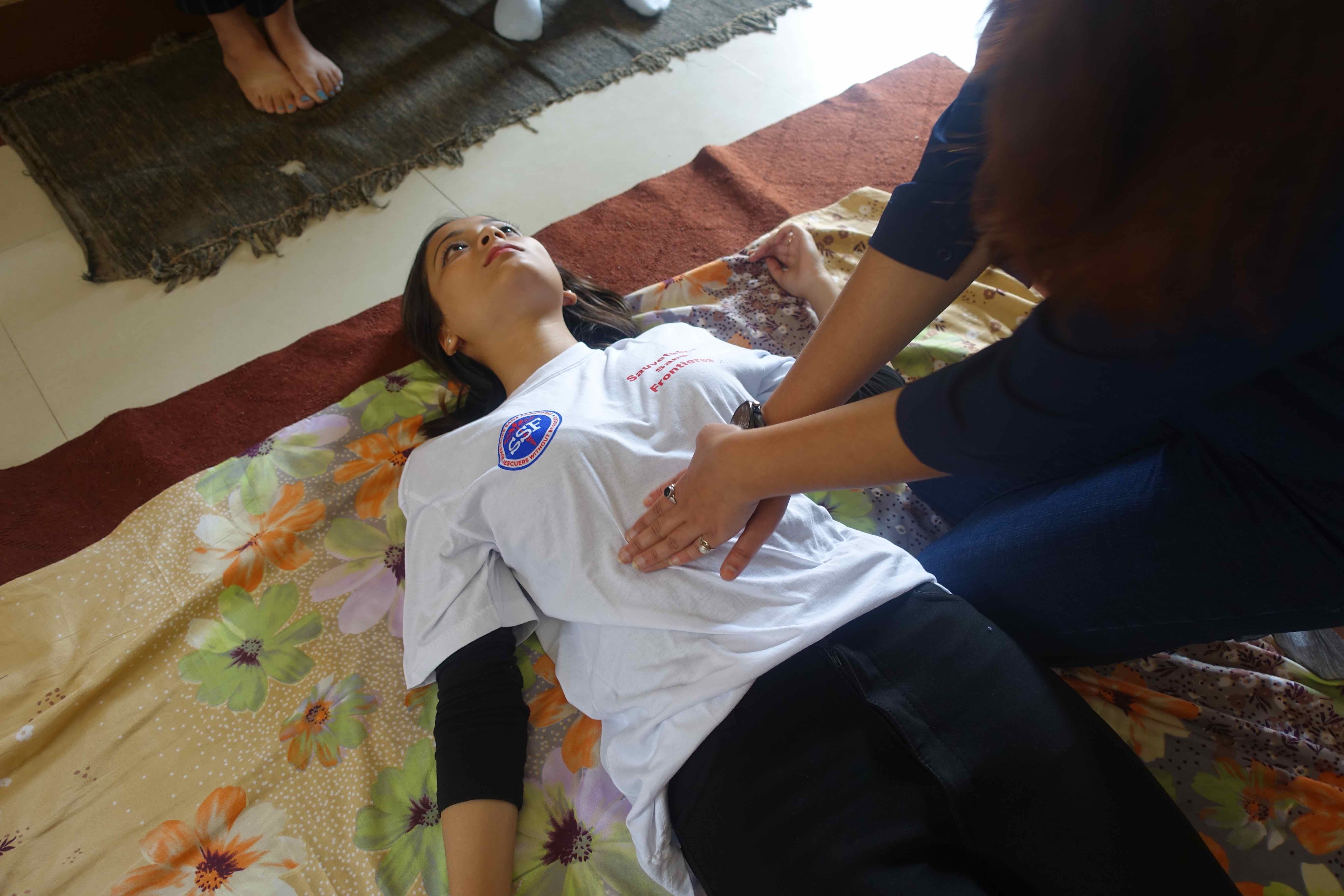 First aid training course, Népal, May 2018