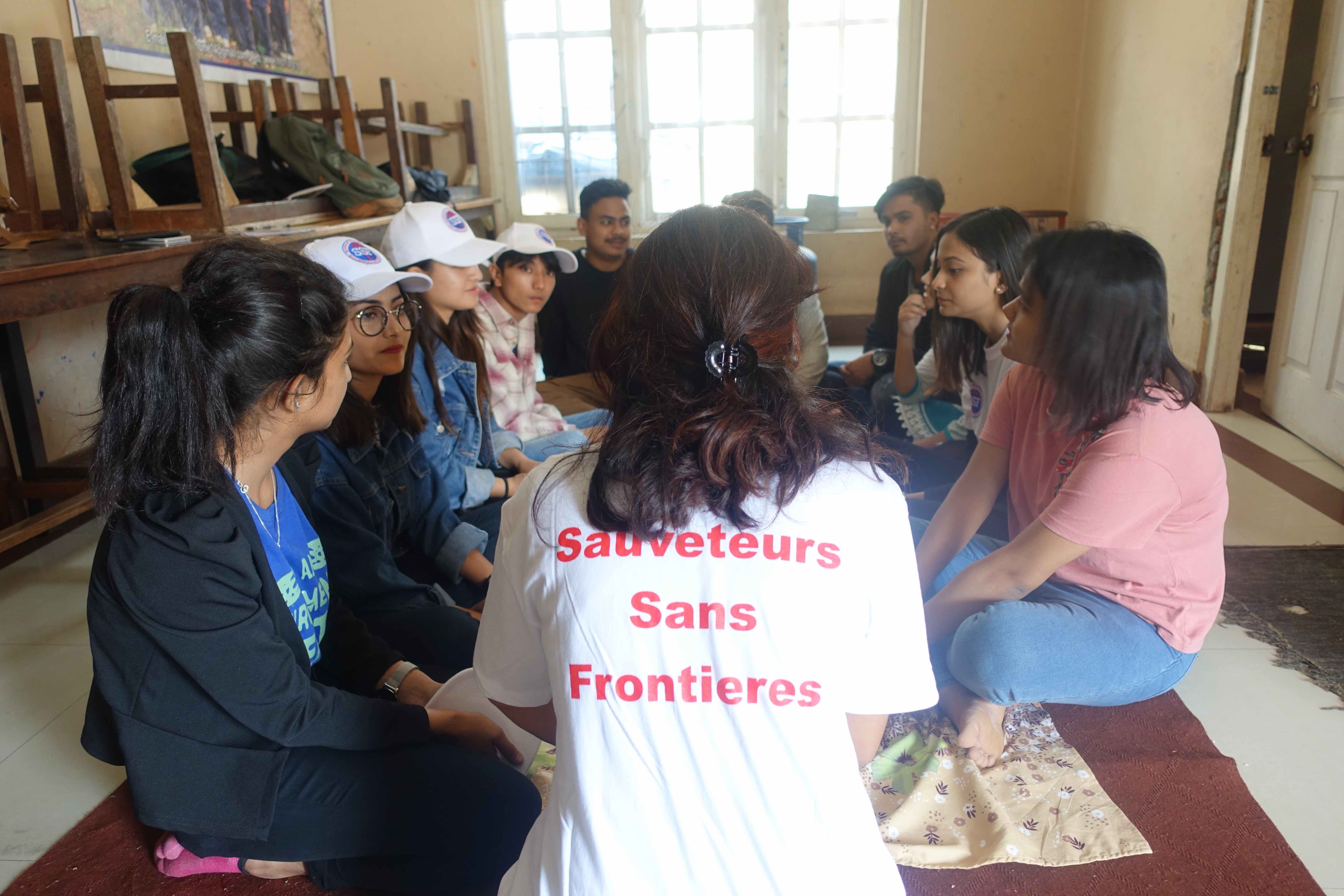 Formation au secourisme, Népal; mai 2018