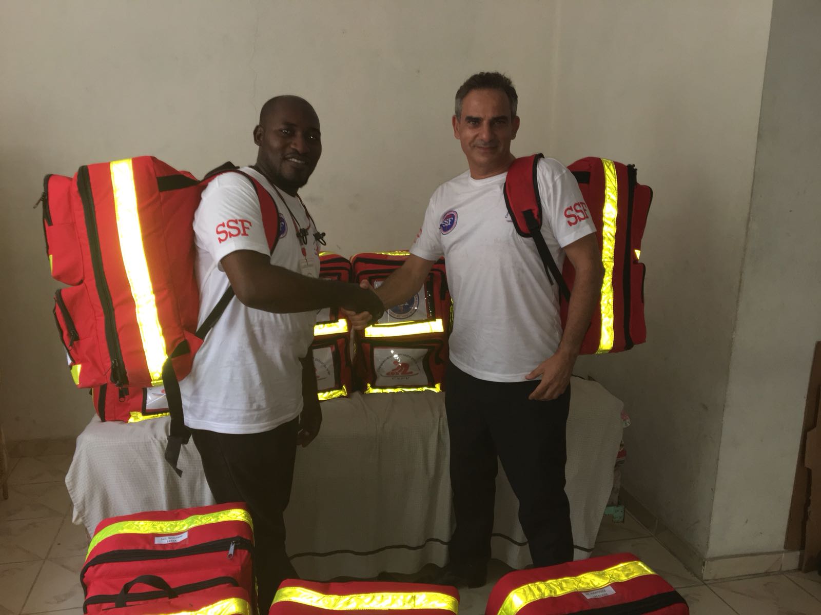 Saintil Rithzer Lee, le président de CSPV et Fernand Cohen-Tannoud Port au Prince, le 08 Juillet 2018