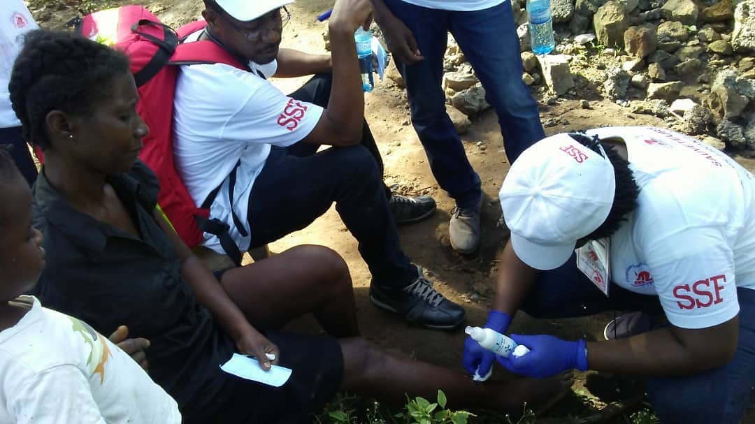 Soins aux blessés du tremblement de terre, octobre 2018, Haïti